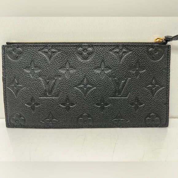 Louis  Vuitton Black Monogram Empreinte Felicie Inserts Black Very Good Conditio - Picture 5 of 8